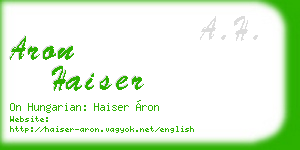 aron haiser business card
